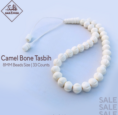 Camal Kemik Tesbih (KSA'da Üretilmiştir) | Küçük Boy Boncuklar | 100x Sayım!📿