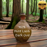50ml 100% Pure Laos Dark Oud | Aged Supreme Crassna Oudh Oil in Leather Kuppi/Bottle🪵🥇