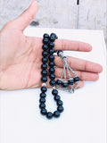 Doğal Siyah Turmalin Taşı Tesbih | 10MM Boyut | 33x Sayım!📿