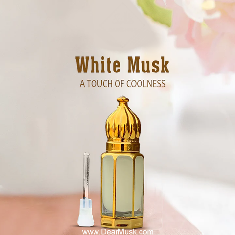 Tahara de almizcle blanco (fabricado en Arabia Saudita) Un toque de frescura: almizcle blanco puro 12 ml