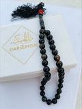 Black Aqeeq Stone Tasbih |  Medium Size Beads | 100x Counts!📿