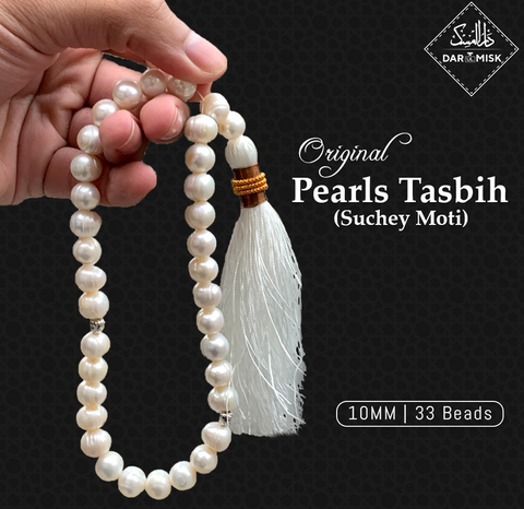 Real White Pearls Tasbih | 10MM Beads Size | 33x Counts!📿