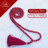 Tasbih de piedra Aqeeq roja | Cuentas de 8 mm | ¡100 unidades!📿