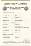 Authentic (Wild Kashmiri Kasturi) Real Deer Musk Nafa Pheromones Attar Oil 3ML+