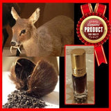 100% Purest Black Deer Musk Nafa Attar Oil Misk Kasturi Pheromones Aphrodisiac - Premium Grade Quality 12ML